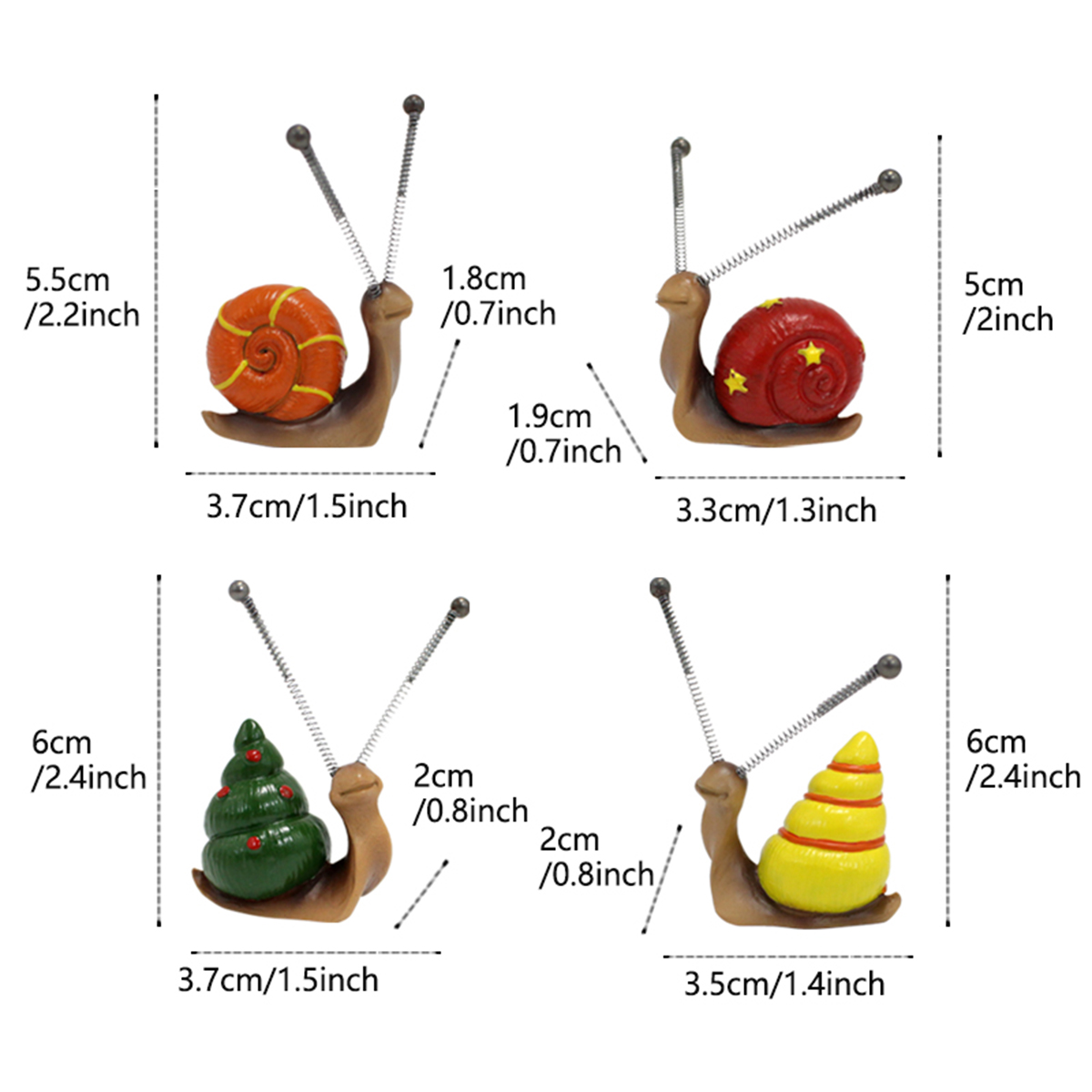 4pcs, Mini Snail Sculpture Bon - Bonsai Garden Art ulasan dan harga