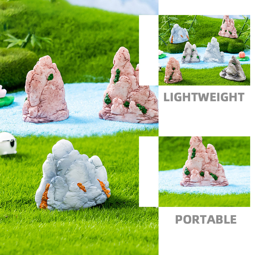 6Pcs Resin Mini Bonsai Mountai - Bonsai Garden Landscape Design ulasan dan harga