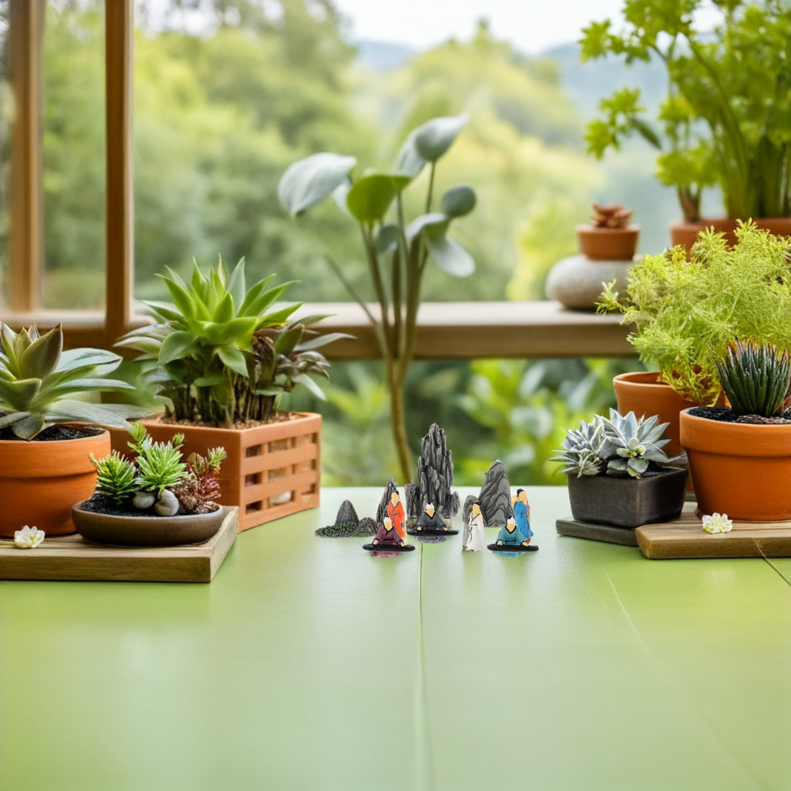 10Pcs Resin Miniature Chinese  - Bonsai Garden Landscape Design ulasan dan harga
