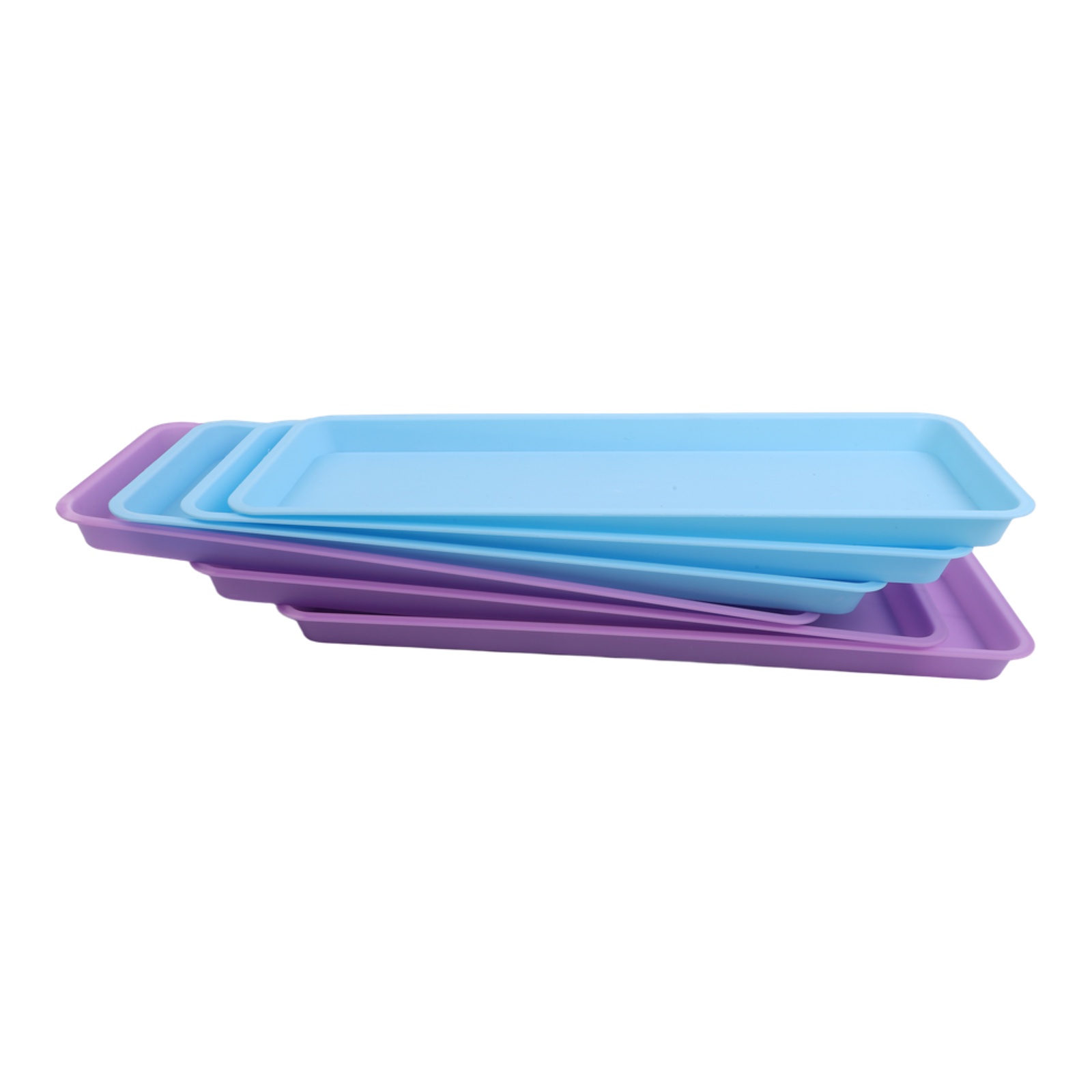 6 Piece Rectangular Plastic Fo - Drip Tray Saucer ulasan dan harga