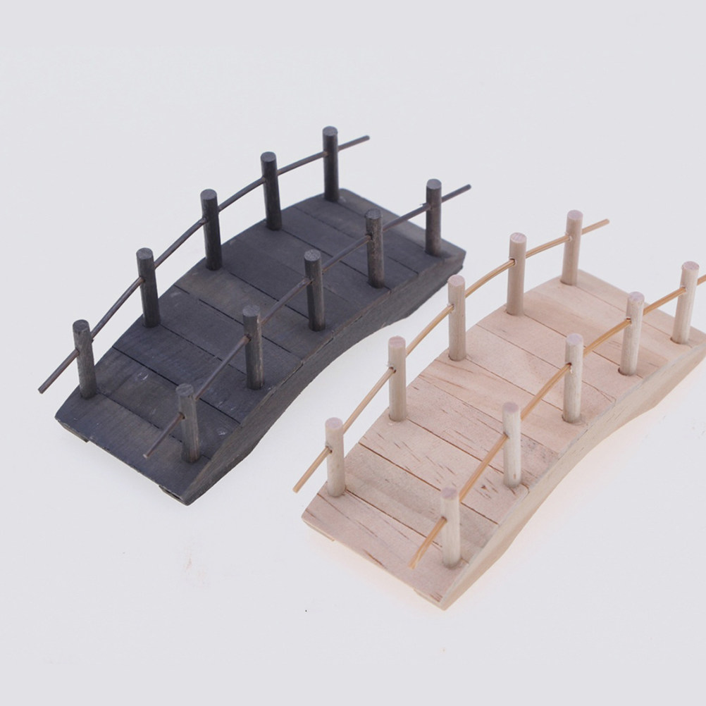2Pcs Mini Wooden Arch Bridge V - Bonsai Garden Landscape Design ulasan dan harga