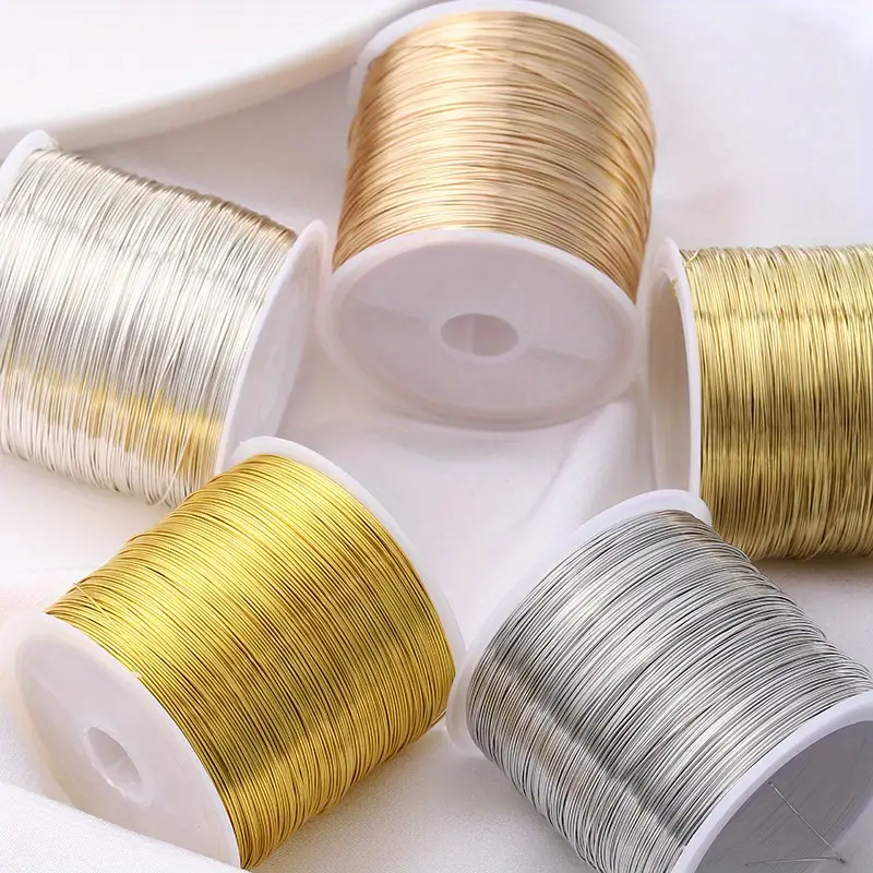 1 Rolls Golde Slivery Color Co - Copper Wire Roll ulasan dan harga