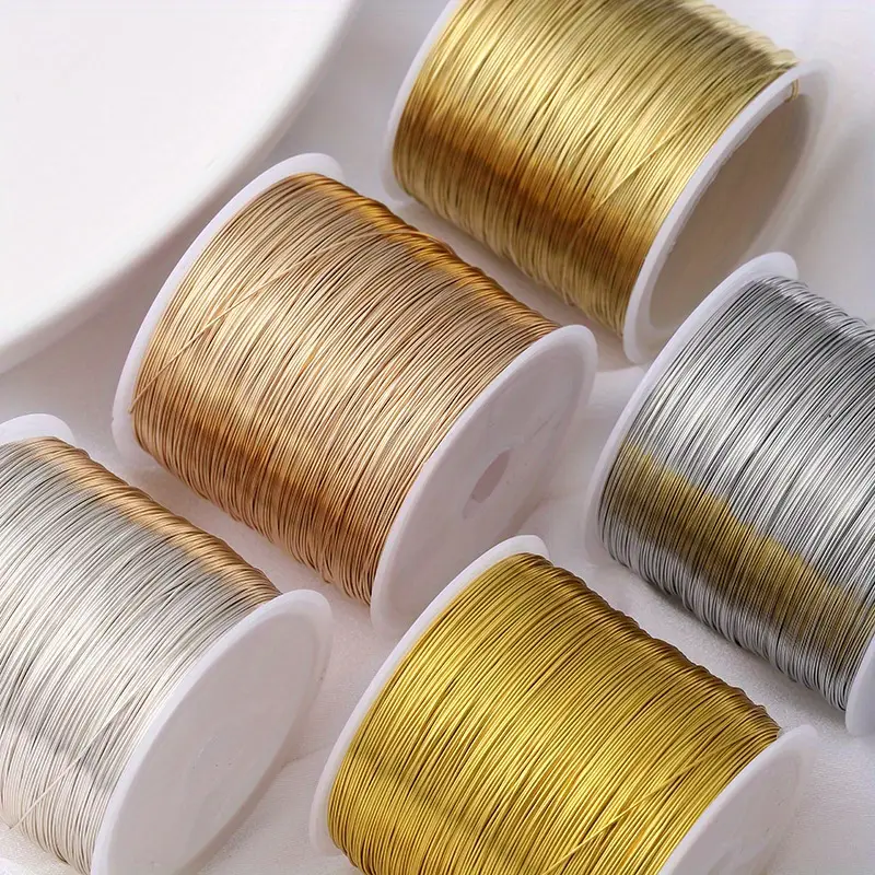 1 Rolls Golde Slivery Color Co - Copper Wire Roll ulasan dan harga